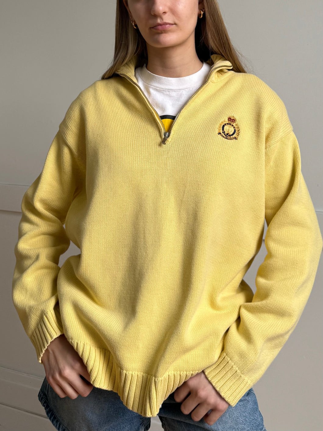 butter yellow ralph lauren knit