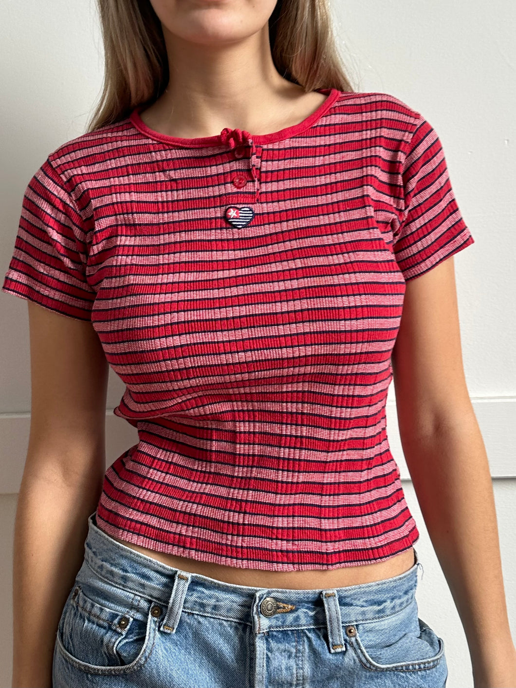 90s striped tee