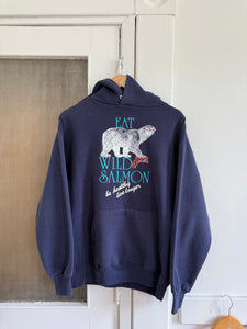 eat wild salmon hoodie