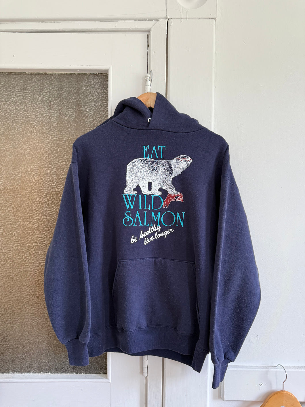 eat wild salmon hoodie