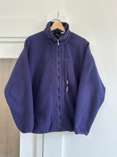 purple patagonia fleece zip up