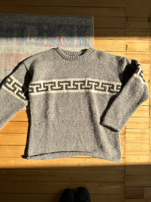 hand knit aztek sweater