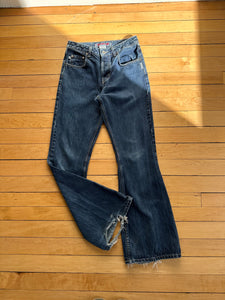 2000s silver flare jeans 27"
