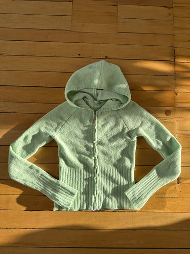y2k lime chenille sweater