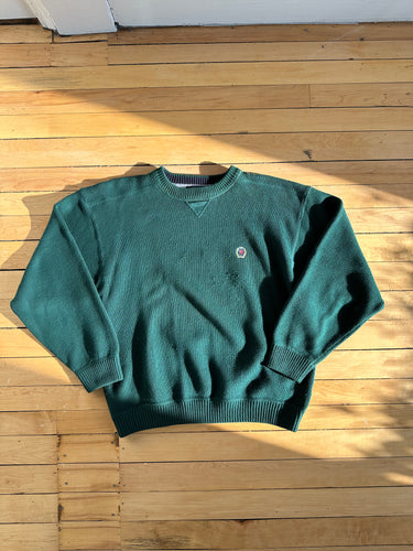 90s hunter green tommy knit