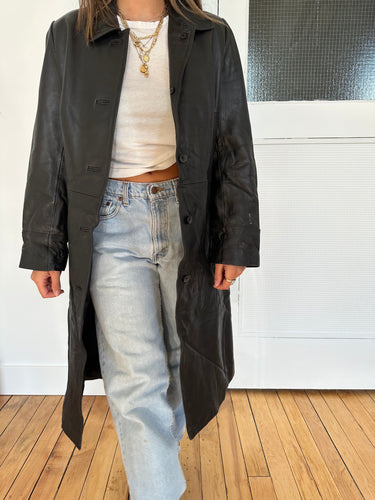 leather danier trench