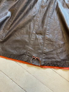 Genuine Leather Brown Trench