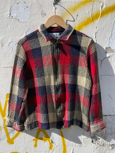 waffle plaid jacket